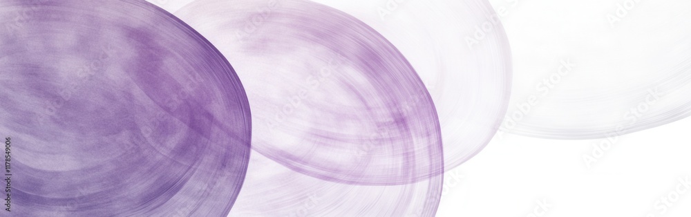Aufkleber Colorful circular pencil strokes create a soft gradient transitioning from gray to lavender tones