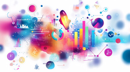 Obraz premium abstract colorful background with different elements. Vector illustration for your design