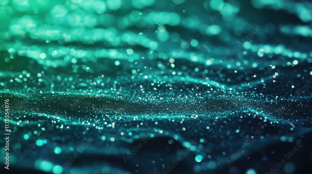 Aufkleber Vibrant futuristic gradient background with neon green and cyan transition creating a tech-inspired atmosphere