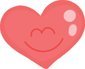 a heart with a smiley face on it