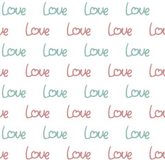 Seamless pattern with love