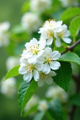 White Sambucus nigra umbrella flowers blooming on a tree branch, white, sambucus, tree