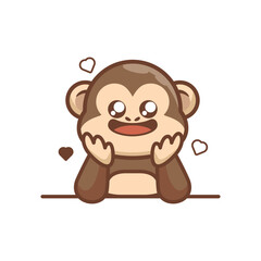 cute monkey happy