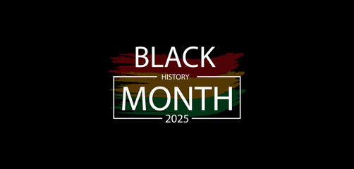 Fototapeta premium Bold and Bright Black History Month 2025
