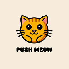 cat face vector design