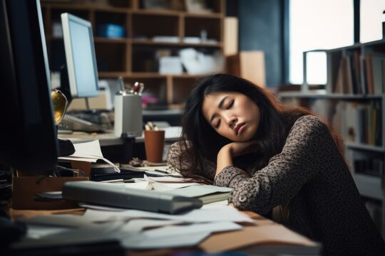 Desk furniture computer working.