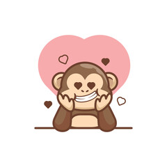 Cute monkey fallin' in love