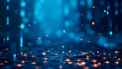 Blue tech finance background abstract pixel element network. Abstract business tech science background. Web3 abstract background with glitch technique. Blue digital futuristic abstract background