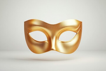 Golden masquerade mask golden theatrical accessory.