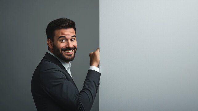 Smiling professional engaging with the viewer