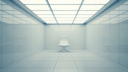 Fototapeta premium Minimalistic, empty meeting room, symbolizing a modern workspace design. 
