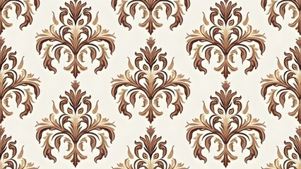 Decorative Floral Baroque Damask for Packaging and Blinds