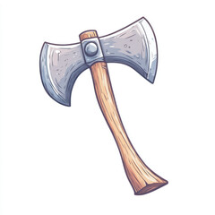 side view of a minimalist axe simple vector