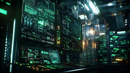 Central Server Control Panel with Real-Time Data Monitoring Interface
