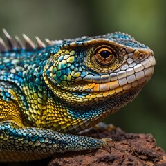 Fototapeta premium Close-Up Portrait of Allan's Lerista Highlighting Its Detailed Scales and Vibrant Hue