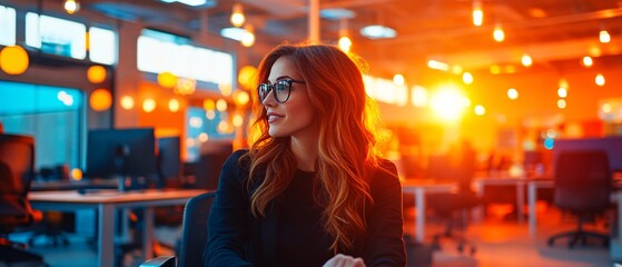 Friendly Loan Officer Engaging in Conversation in Modern Office Setting