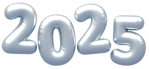 3D画像_文字風船_2025_シルバー