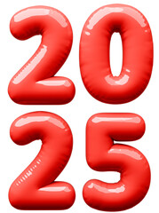 3D画像_文字風船_2025_赤