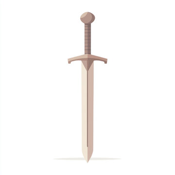 side view of a minimalist sword simple vector