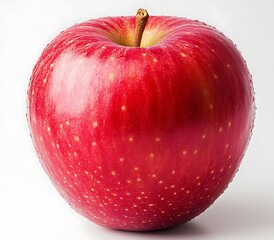 Red apple, studio shot, white background, healthy food.