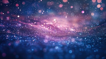 Obraz premium An abstract glitter background with fireworks bursting in the sky, symbolizing the joy of Christmas Eve and th of July celebrations, perfect for greeting cards.