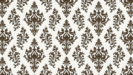 Obraz premium Ornamental Vector Damask Design with Baroque Floral Elements