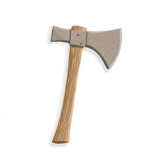 side view of a minimalist axe simple vector