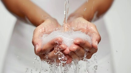 Fototapeta premium Water Conservation: Efficient water usage helps maintain this vital resource for the future, ensuring it remains accessible for generations to come. 