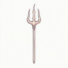 side view of a minimalist trident