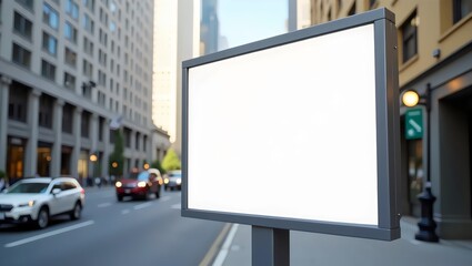 Fototapeta premium blank billboard on the street