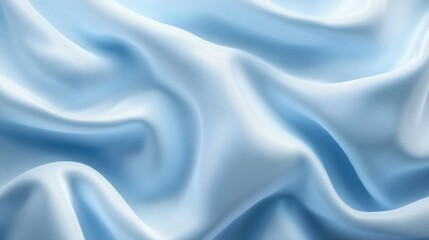Soft, flowing light blue silk fabric with elegant draping and smooth texture.