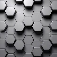 Fototapeta premium the AI Image Generator, Geometric Metallic Hexagon Pattern for Modern