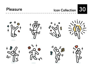 Illustration of a person expressing joy