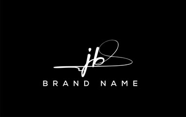 JB letter beauty handwriting vector logo