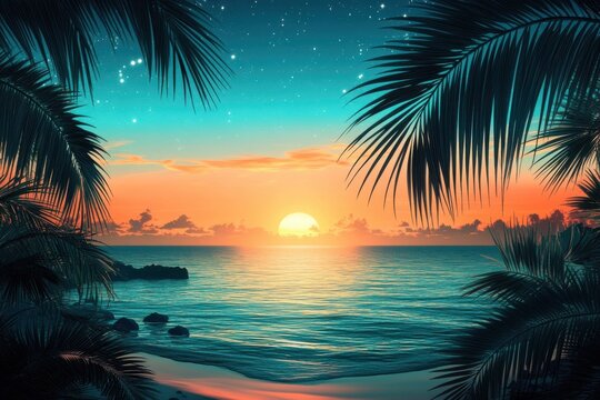 Tranquil Sunrise Over Calm Waters with Soft Colors