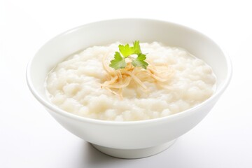 Rice porridge food meal dish.