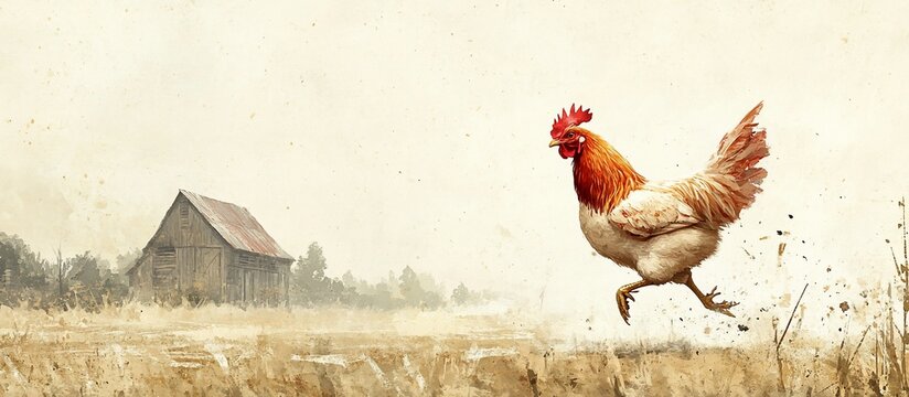 Rooster's Rustic Run: A Farmland Escape