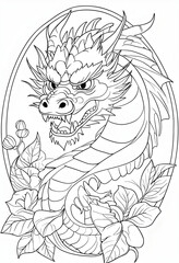 dragon coloring sheet