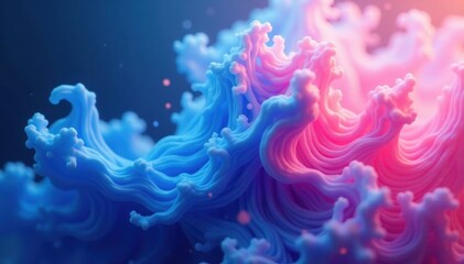 Swirling blue and pink hues, soft focus, abstract texture, design, stylish