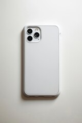 Minimalist white smartphone back cover