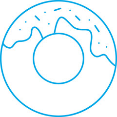 Doughnuts icon single vector illustration
