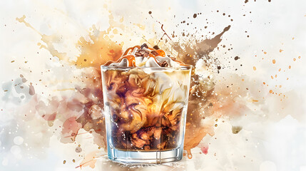 Taho dessert Watercolor
