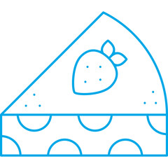 Slice of Cake II icon single vector illustration