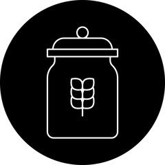 Flour Pot icon single vector illustration