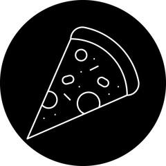 Slice of Pizza icon single vector illustration