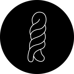 Braided Bread icon single vector illustration