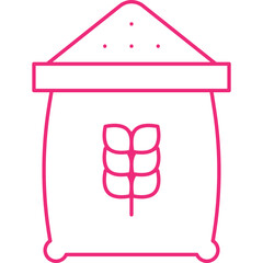 Flour Bag icon single vector illustration