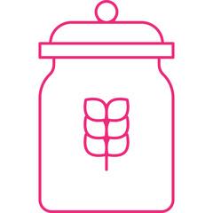 Flour Pot icon single vector illustration