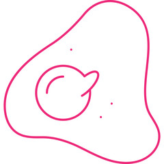 Fried Egg icon single vector illustration