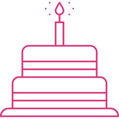 Cake I icon single vector illustration